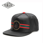 Gorra PANGKB Cuero Negro Hip-Hop