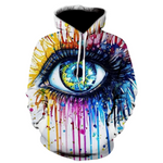 Sudadera Multicolor Con Estampado 3D ojo Print