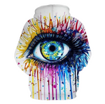 Sudadera Multicolor Con Estampado 3D ojo Print