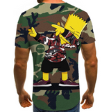 Playera Con Estampado 3D DeLos Simpsons Camiseta