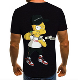 Camiseta Con Estampado 3D Los Simpsons Bart Con Estilo