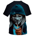 Camiseta Con Estampado 3D Payaso HIP-HOP