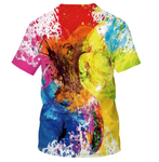 Camiseta Con Estampado De Graffiti Multicolor (verano)
