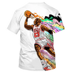 Camiseta De Baloncesto Con Estampado 3D Multicolor (verano)